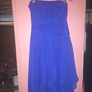 Royal blue David Bridal dress